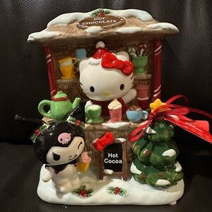 Hello Kitty & Kuromi Holiday Hot Cocoa Stand Blue Sky Ceramic NWT